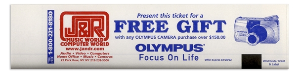 World Trade Center 2001 Observatory Ticket -- From 3 Weeks Before 9/11